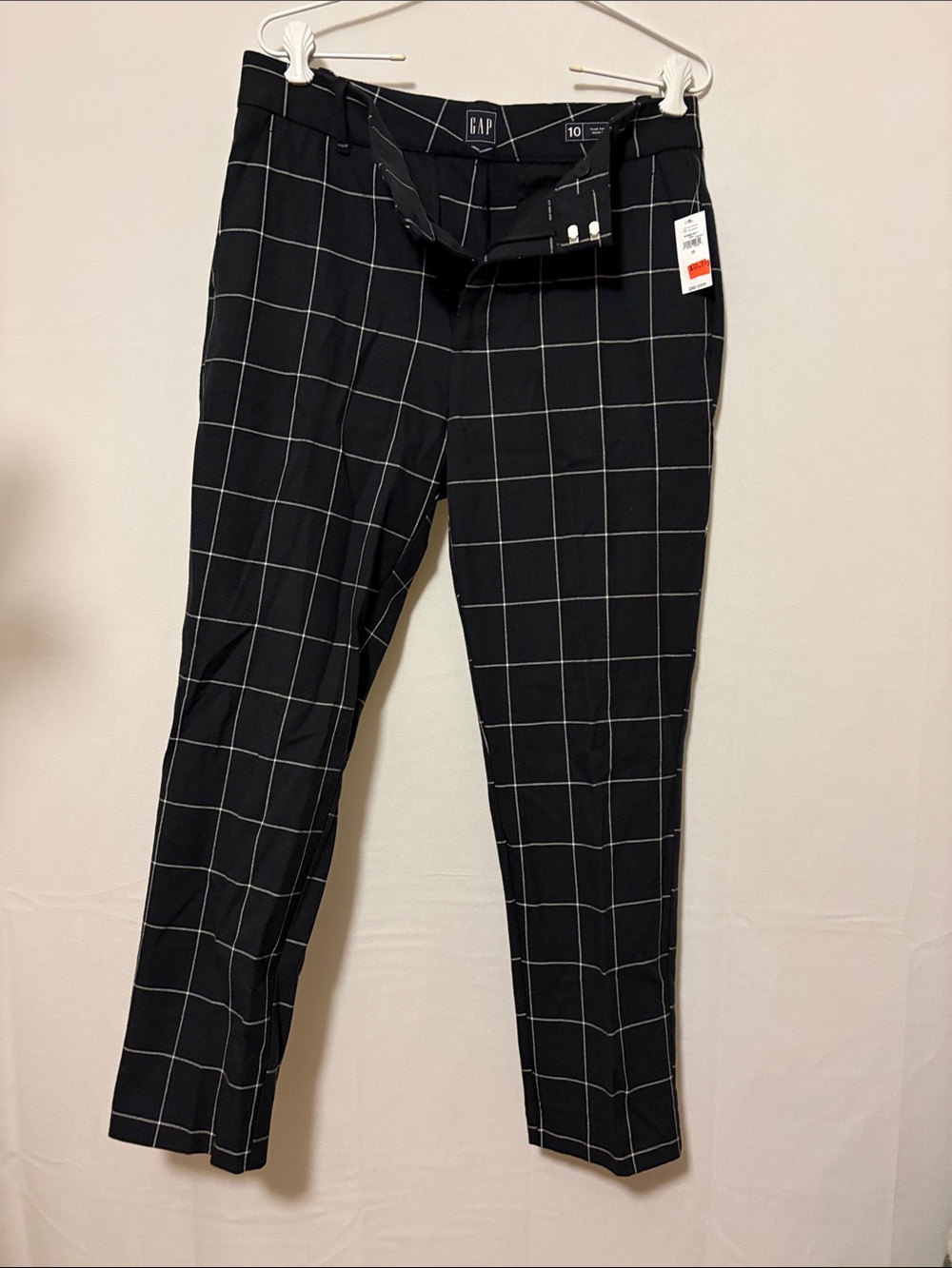 GAP Black Windowpane Dress Pants